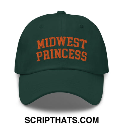 Midwest Princess Varsity Letterman Dad Hat Orange Spruce