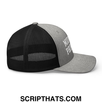 Midwest Princess Varsity Letterman Retro Trucker Hat Heather Black
