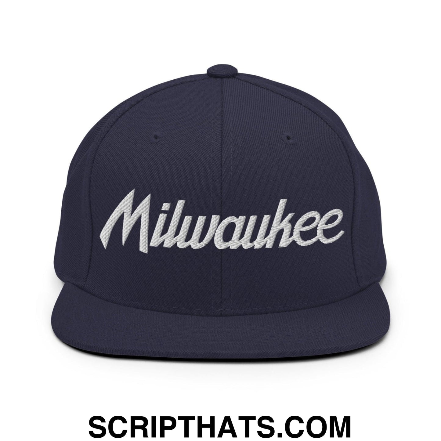 Milwaukee Script Snapback Hat Navy
