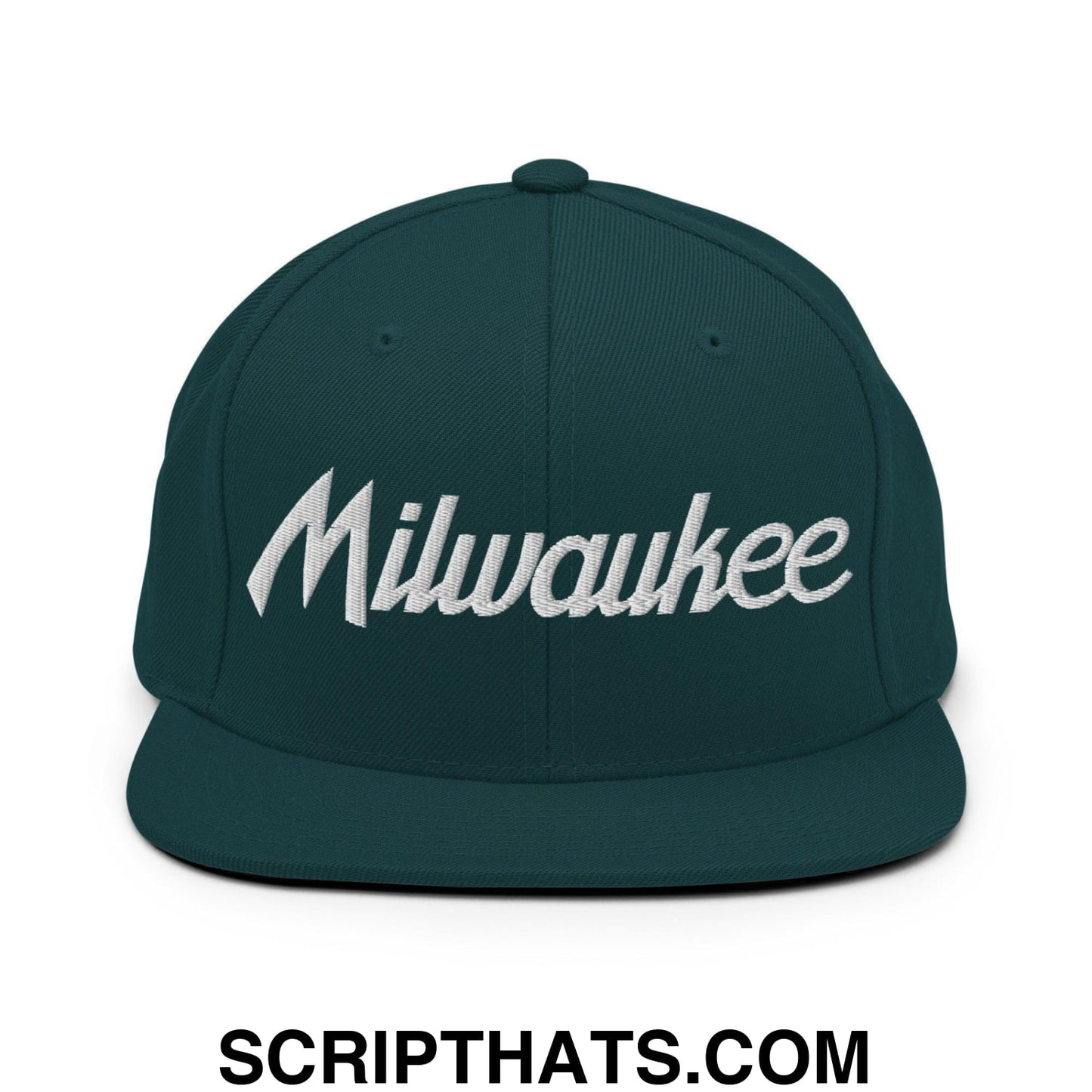 Milwaukee Script Snapback Hat Spruce