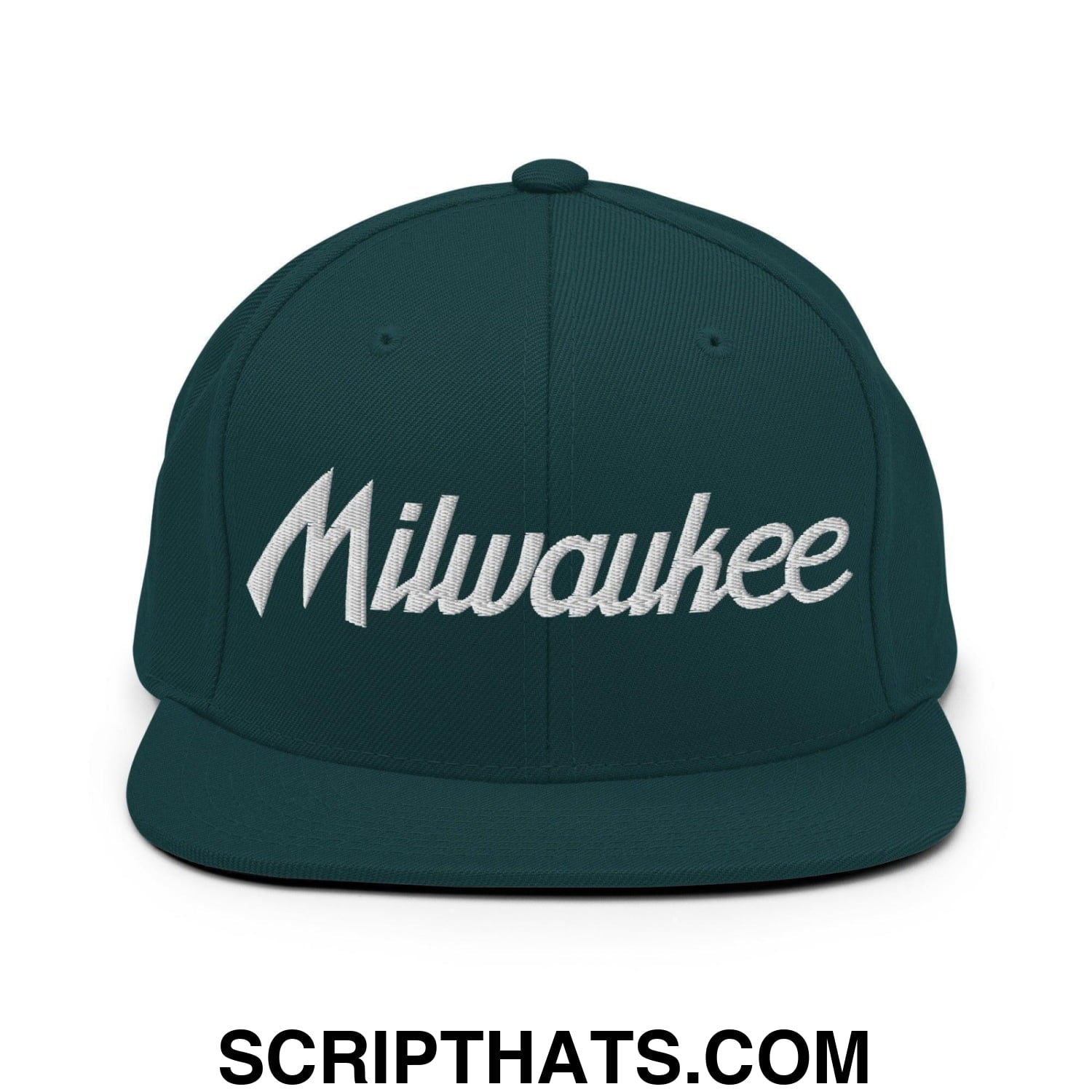 Milwaukee Script Snapback Hat Spruce