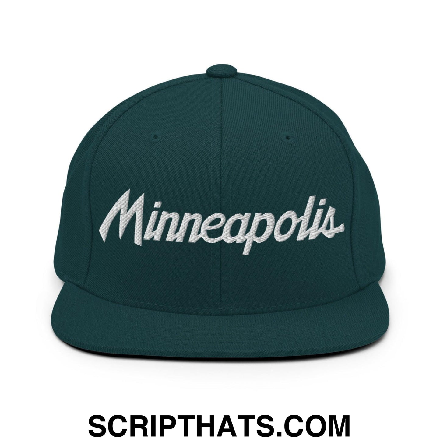 Minneapolis Script Snapback Hat Spruce