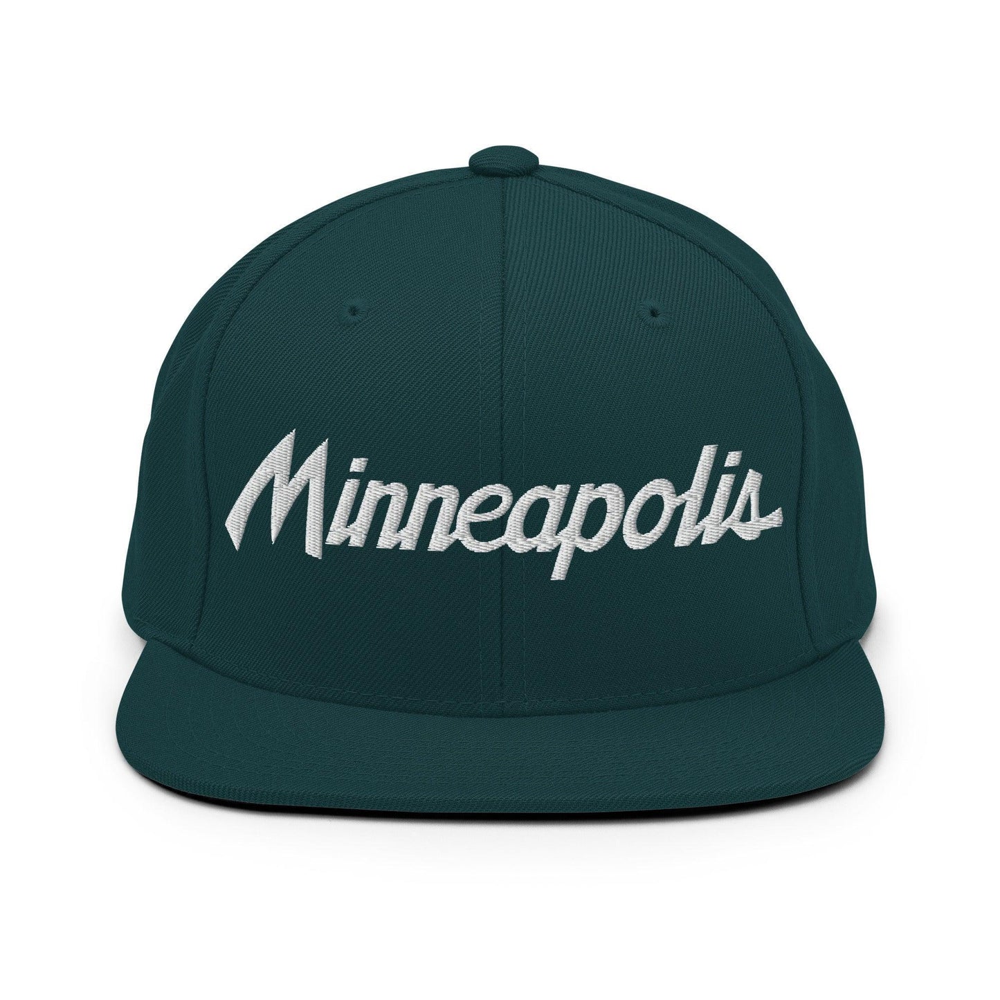 Minneapolis Script Snapback Hat Spruce