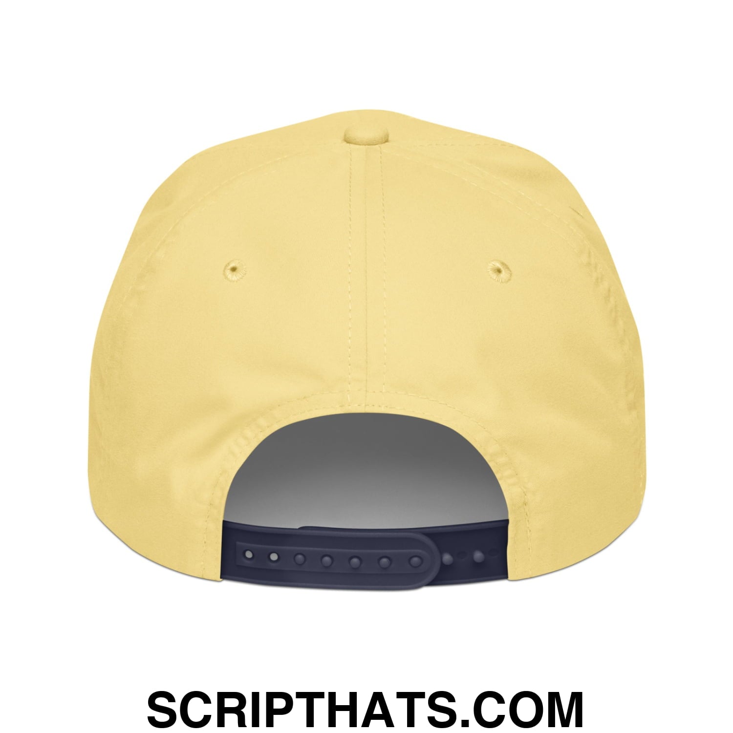 Mint Julip Embroidered Retro Rope Hat Yellow Navy