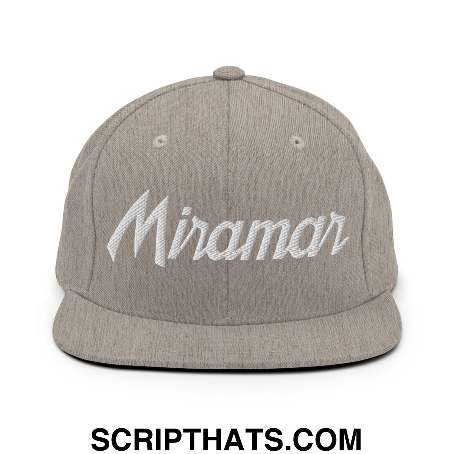 Miramar Script Snapback Hat Heather Grey