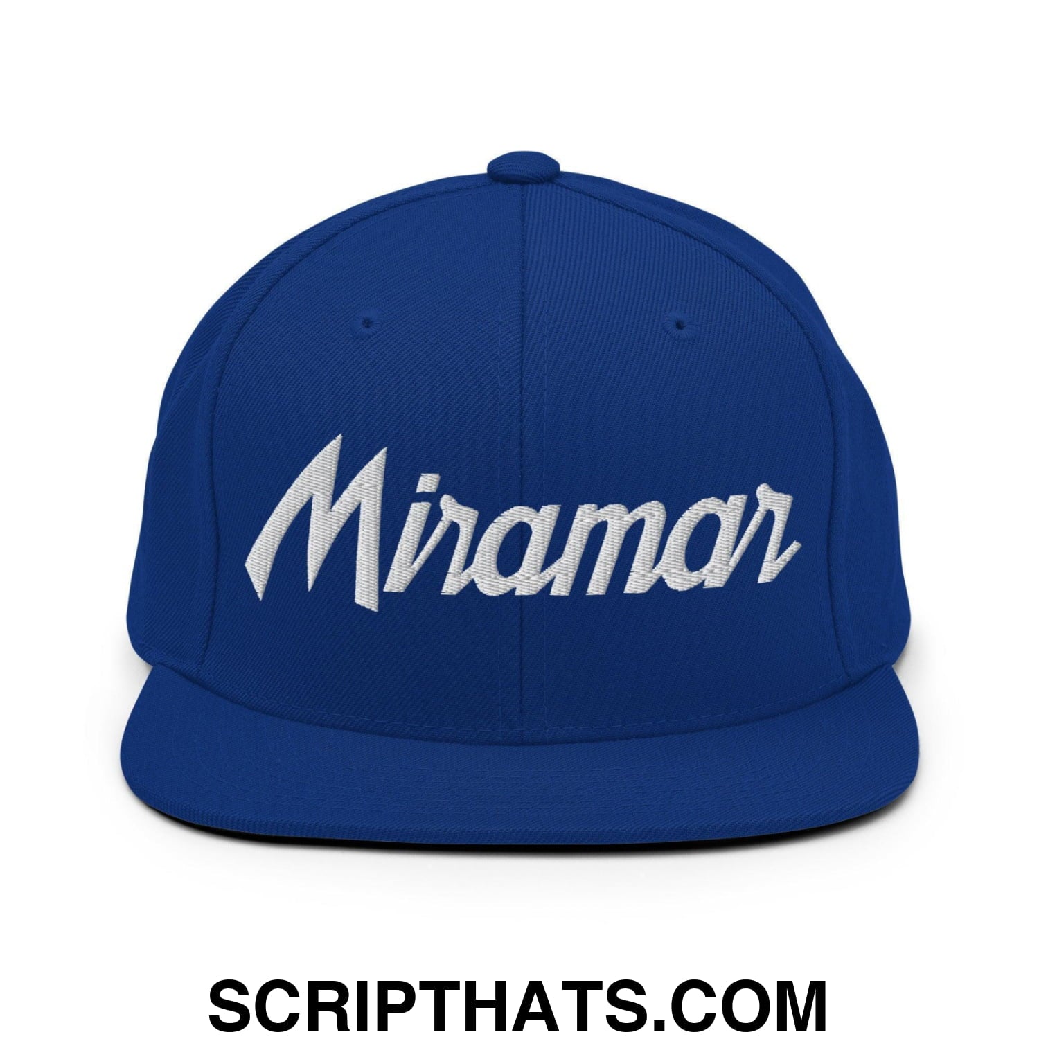 Miramar Script Snapback Hat Royal Blue