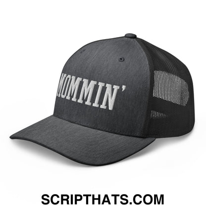 Mommin' Embroidered Mesh Trucker Hat Dark Heather Gray