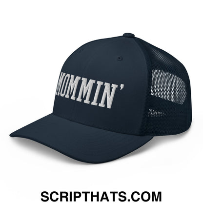 Mommin' Embroidered Mesh Trucker Hat Navy