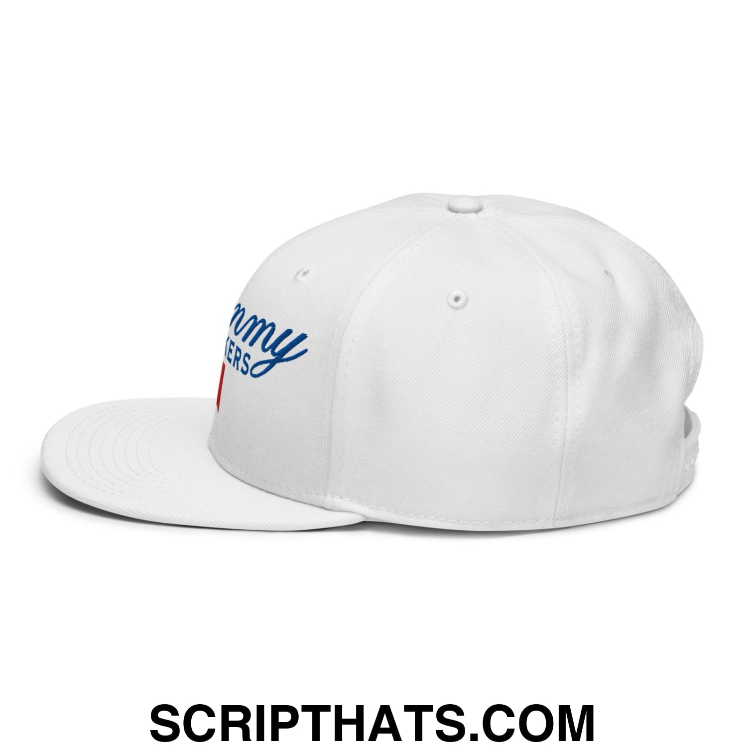 Mommy Milkers Embroidered Flat Brim Bill Snapback Hat Default Title