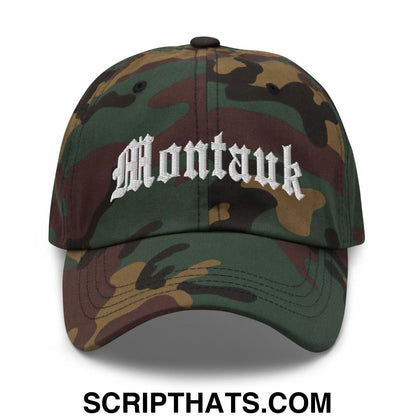 Montauk II OG Old English Dad Hat Green Camo