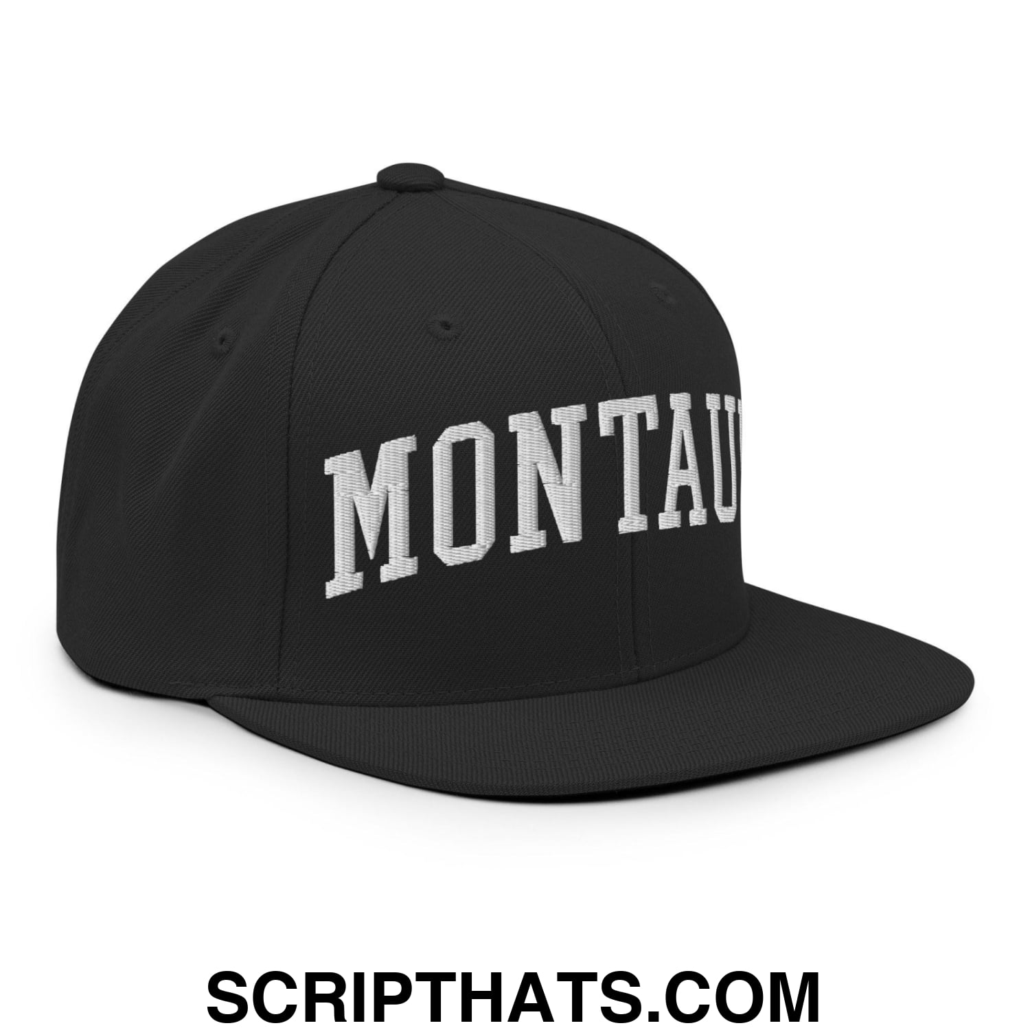 Montauk II Varsity Letterman Block Snapback Hat Black