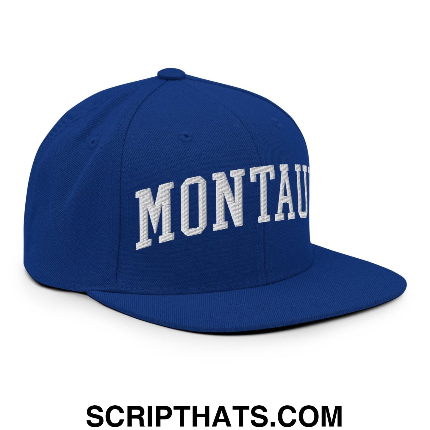 Montauk II Varsity Letterman Block Snapback Hat Royal Blue