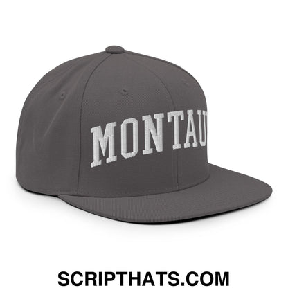 Montauk II Varsity Letterman Block Snapback Hat Dark Grey