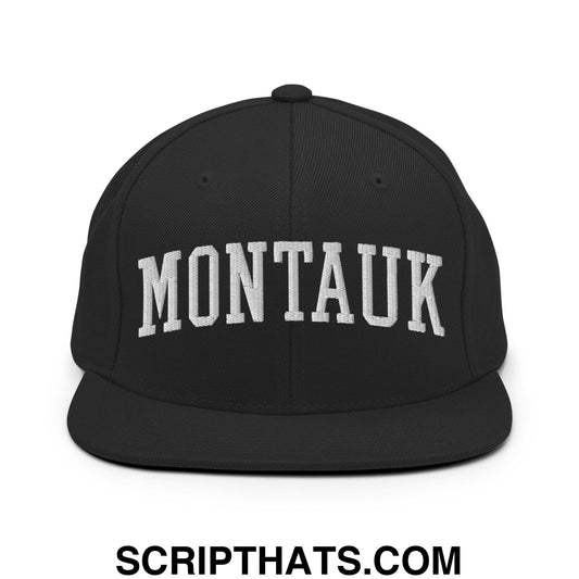 Montauk II Varsity Letterman Block Snapback Hat Black