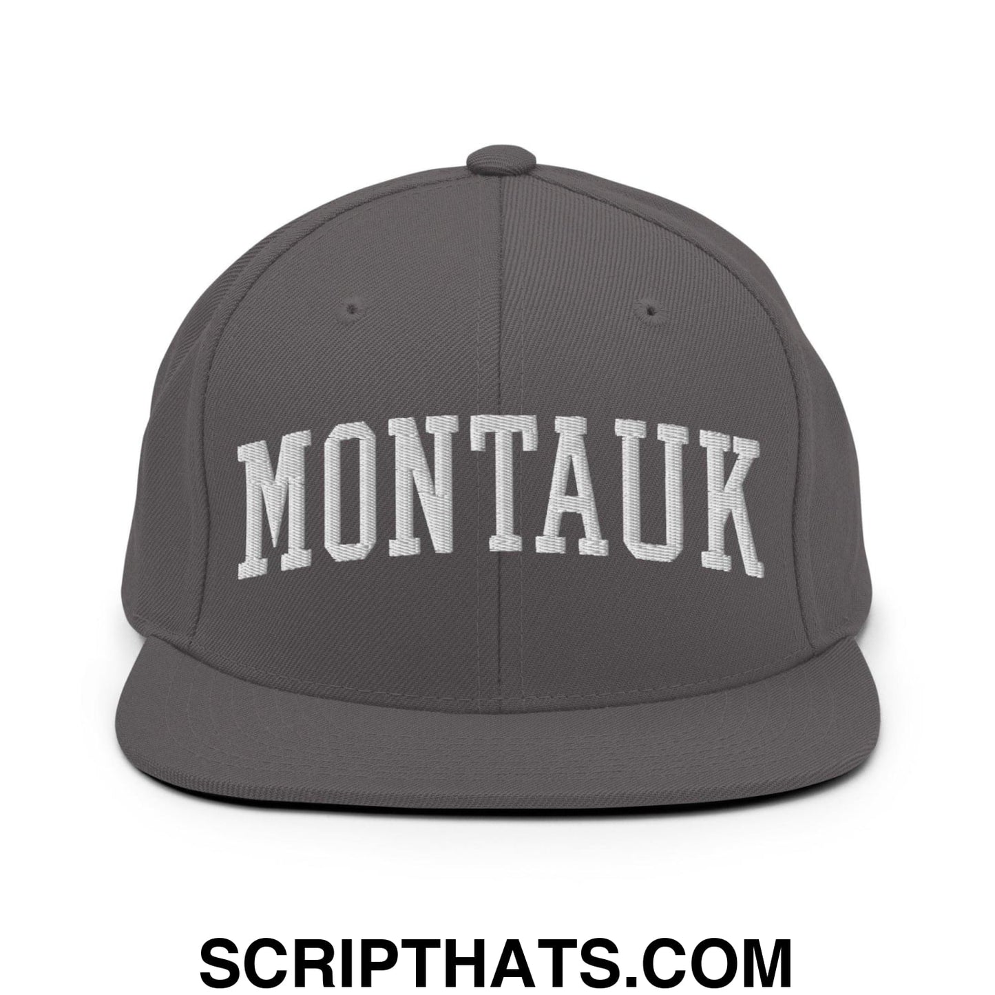 Montauk II Varsity Letterman Block Snapback Hat Dark Grey
