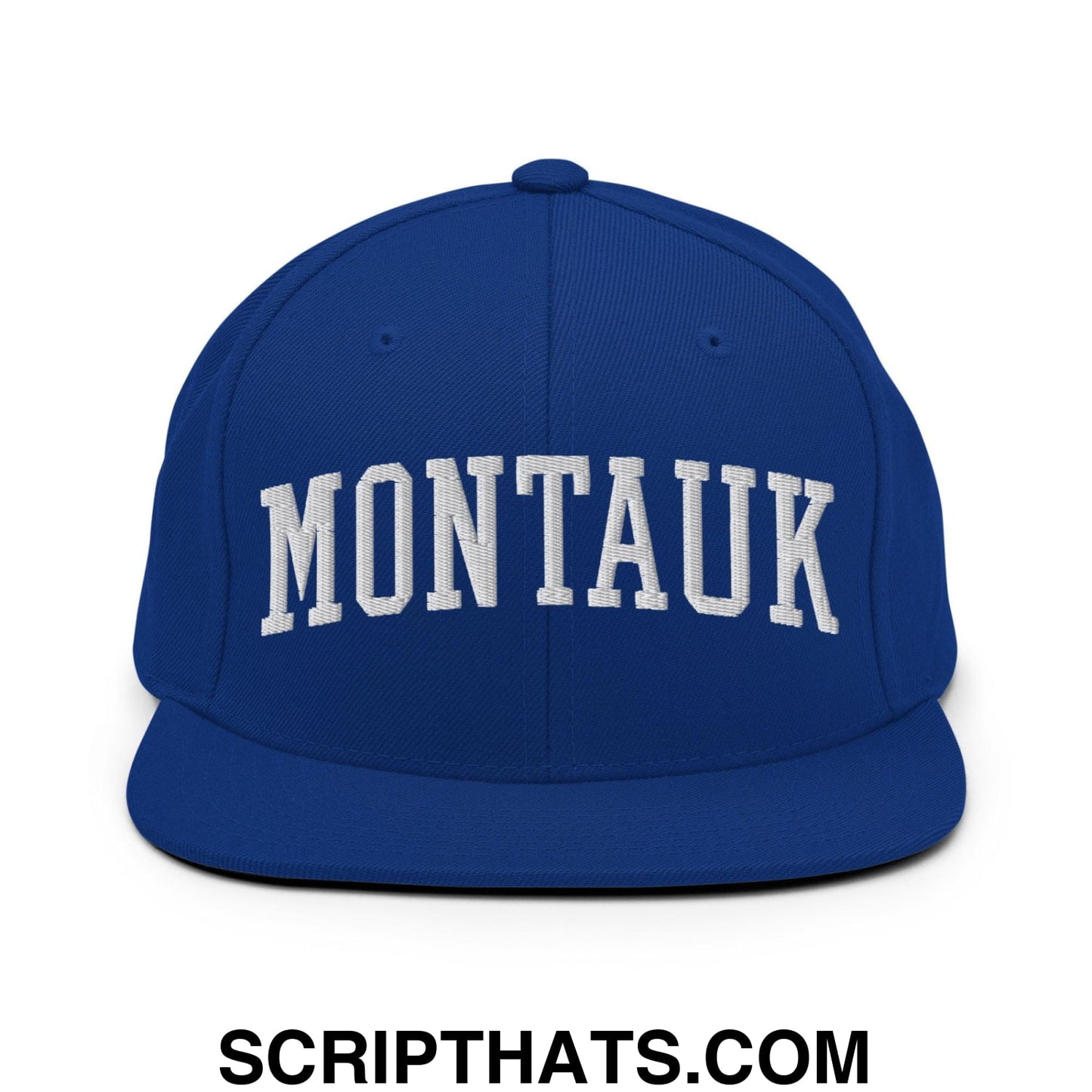 Montauk II Varsity Letterman Block Snapback Hat Royal Blue