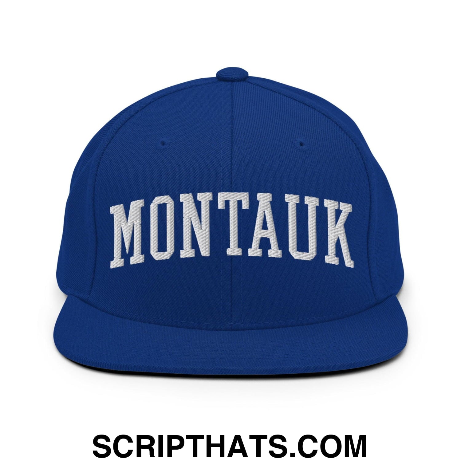 Montauk II Varsity Letterman Block Snapback Hat Royal Blue