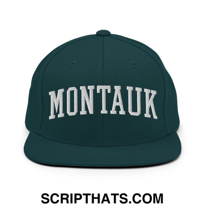 Montauk II Varsity Letterman Block Snapback Hat Spruce