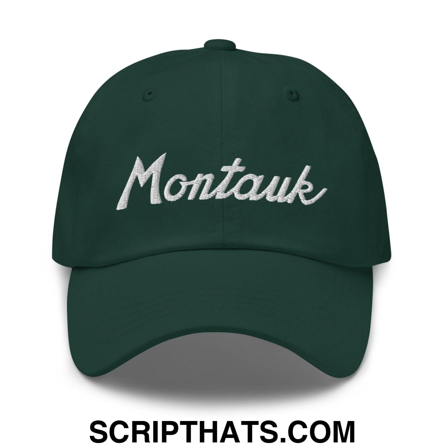 Montauk III Vintage Sports Script Dad Hat Spruce