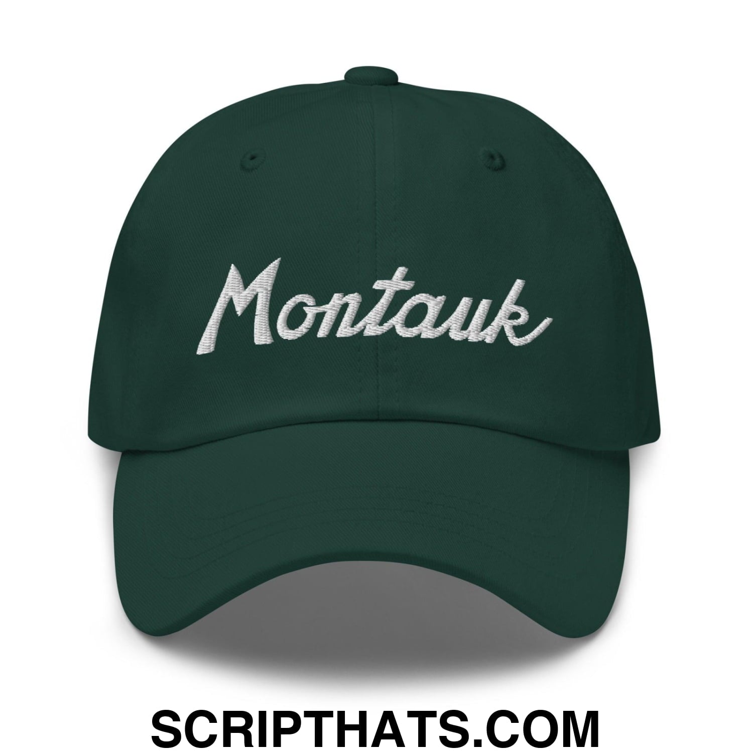 Montauk III Vintage Sports Script Dad Hat Spruce