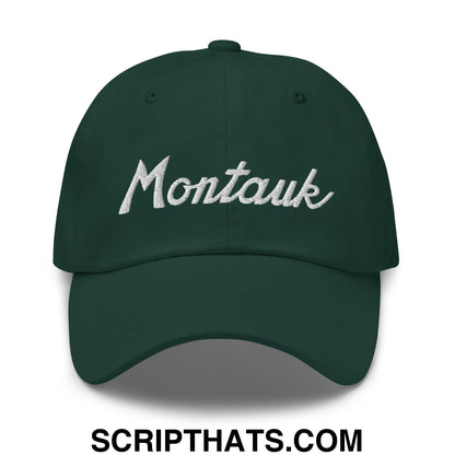 Montauk III Vintage Sports Script Dad Hat Spruce