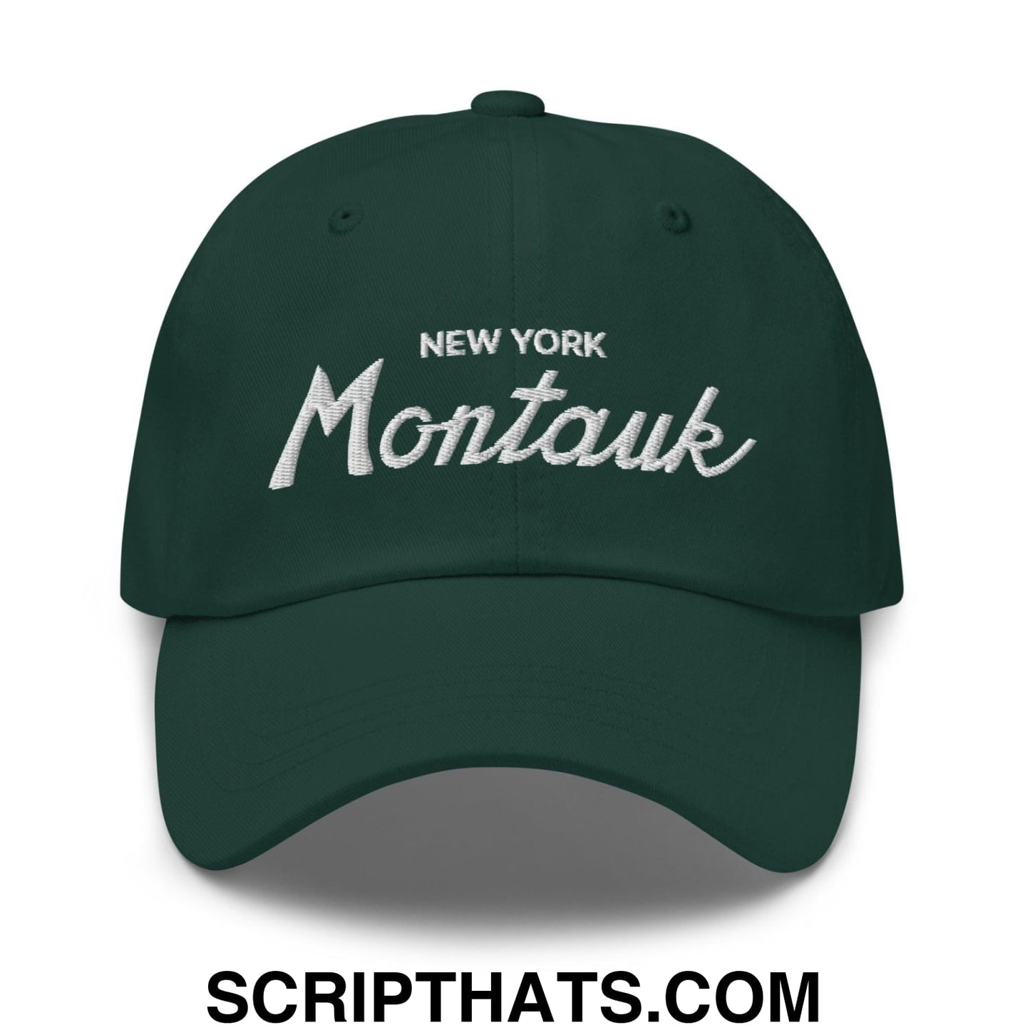 Montauk IV Vintage Sports Script Dad Hat Spruce