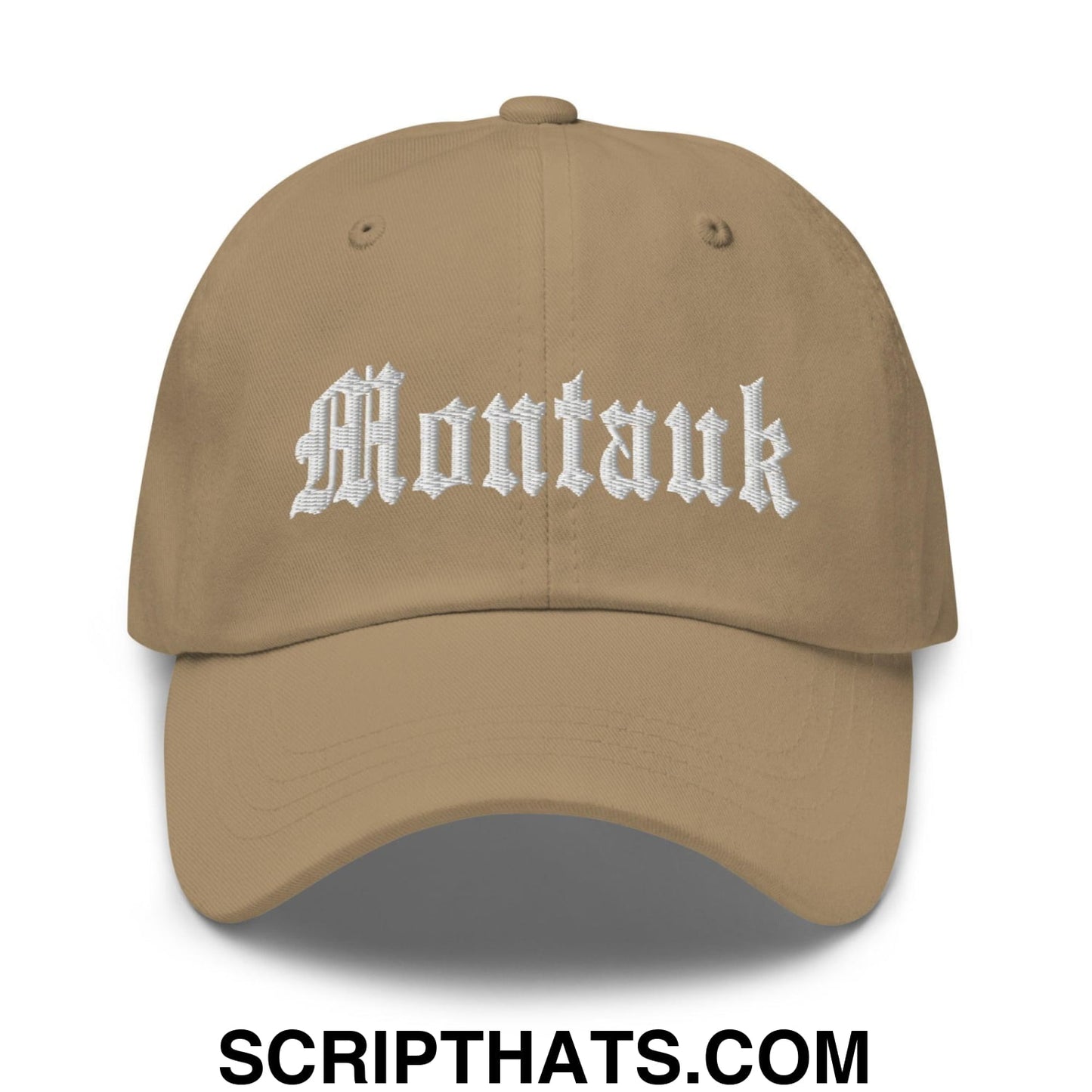Montauk OG Old English Dad Hat Khaki