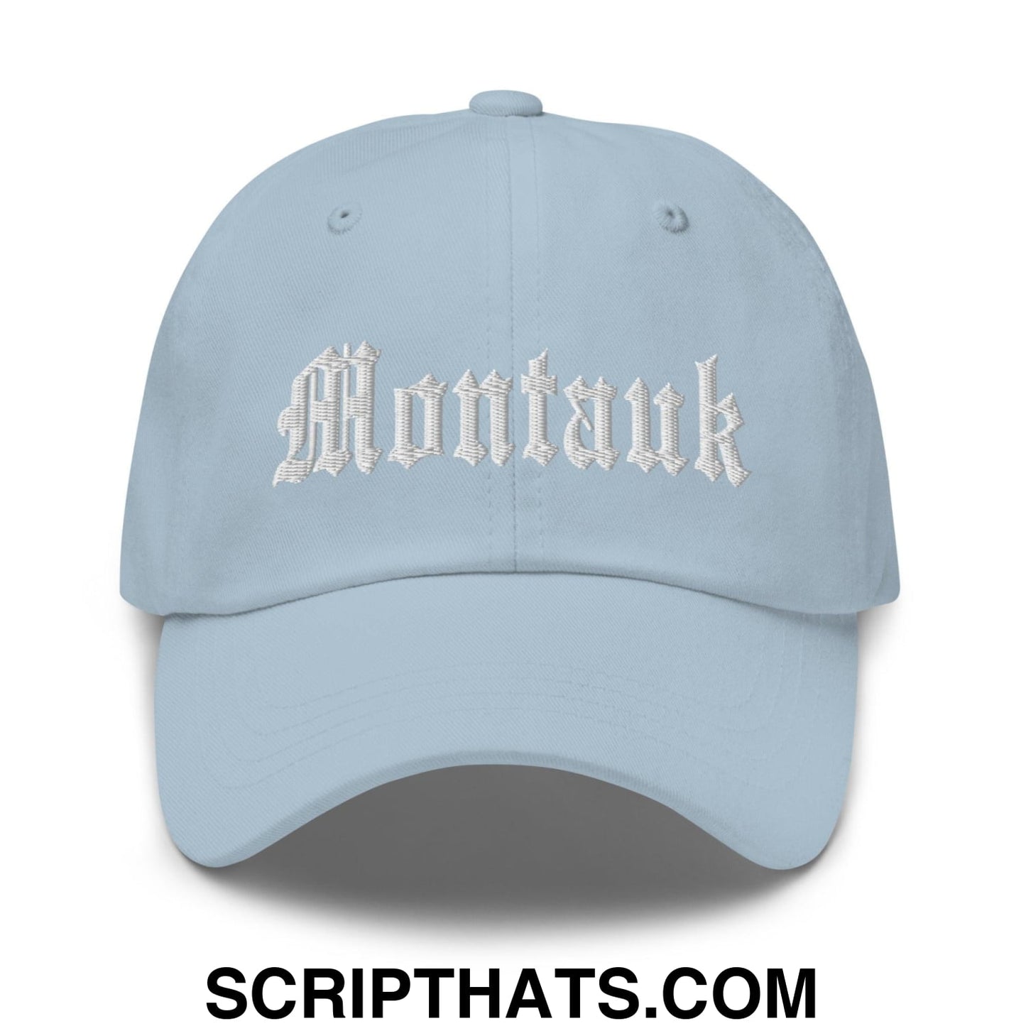 Montauk OG Old English Dad Hat Light Blue