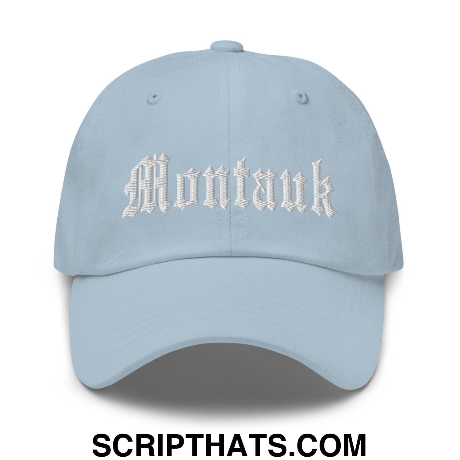 Montauk OG Old English Dad Hat Light Blue