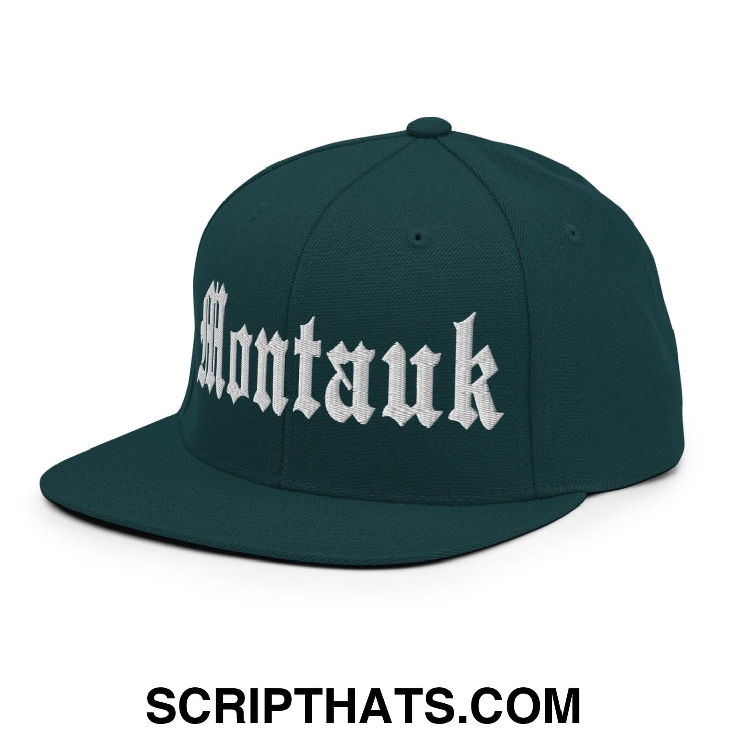 Montauk OG Old English Snapback Hat Spruce