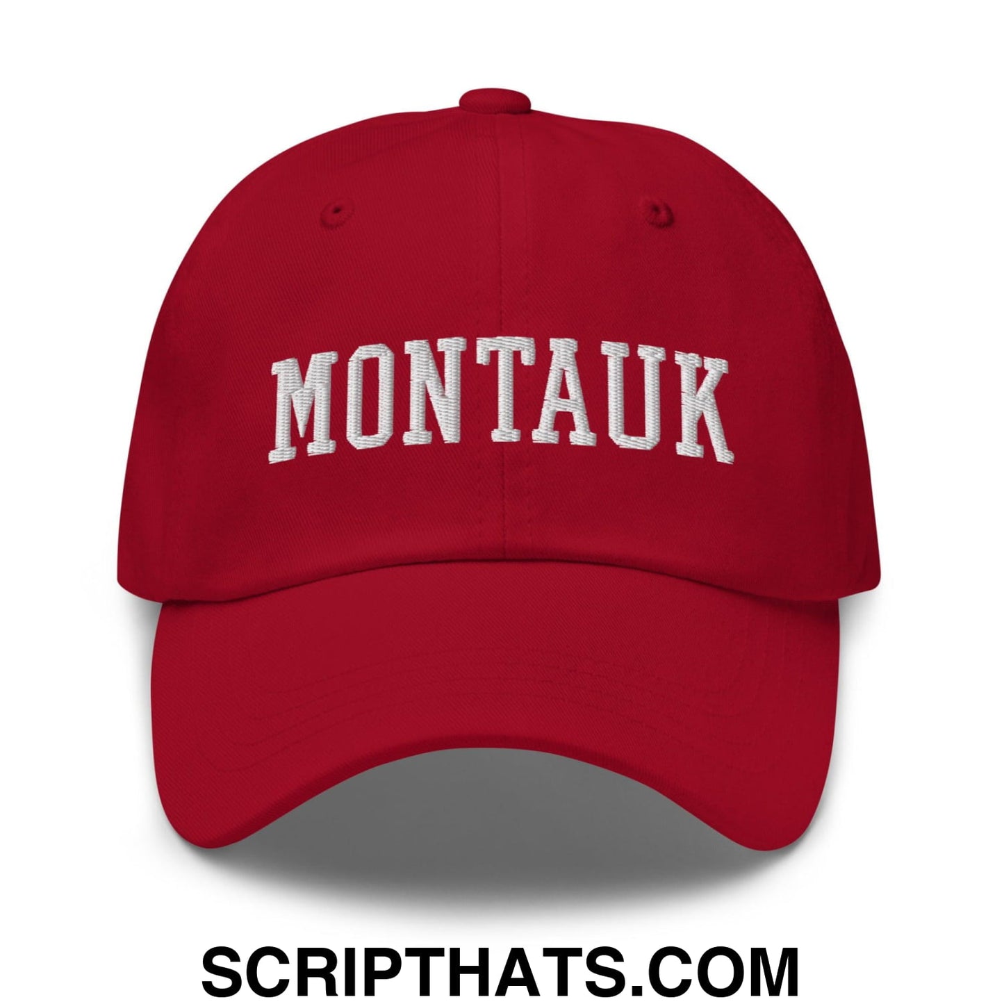 Montauk Varsity Letterman Block Dad Hat Cranberry