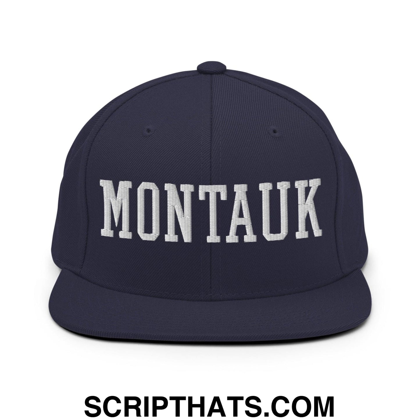Montauk Varsity Letterman Block Snapback Hat Navy