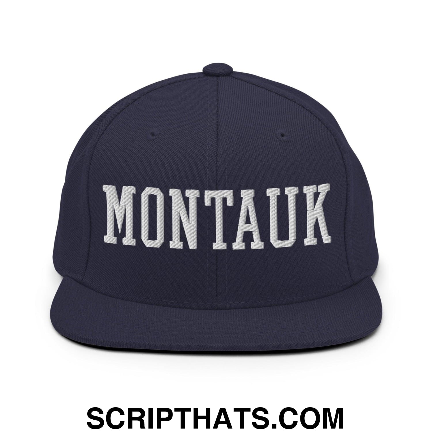 Montauk Varsity Letterman Block Snapback Hat Navy