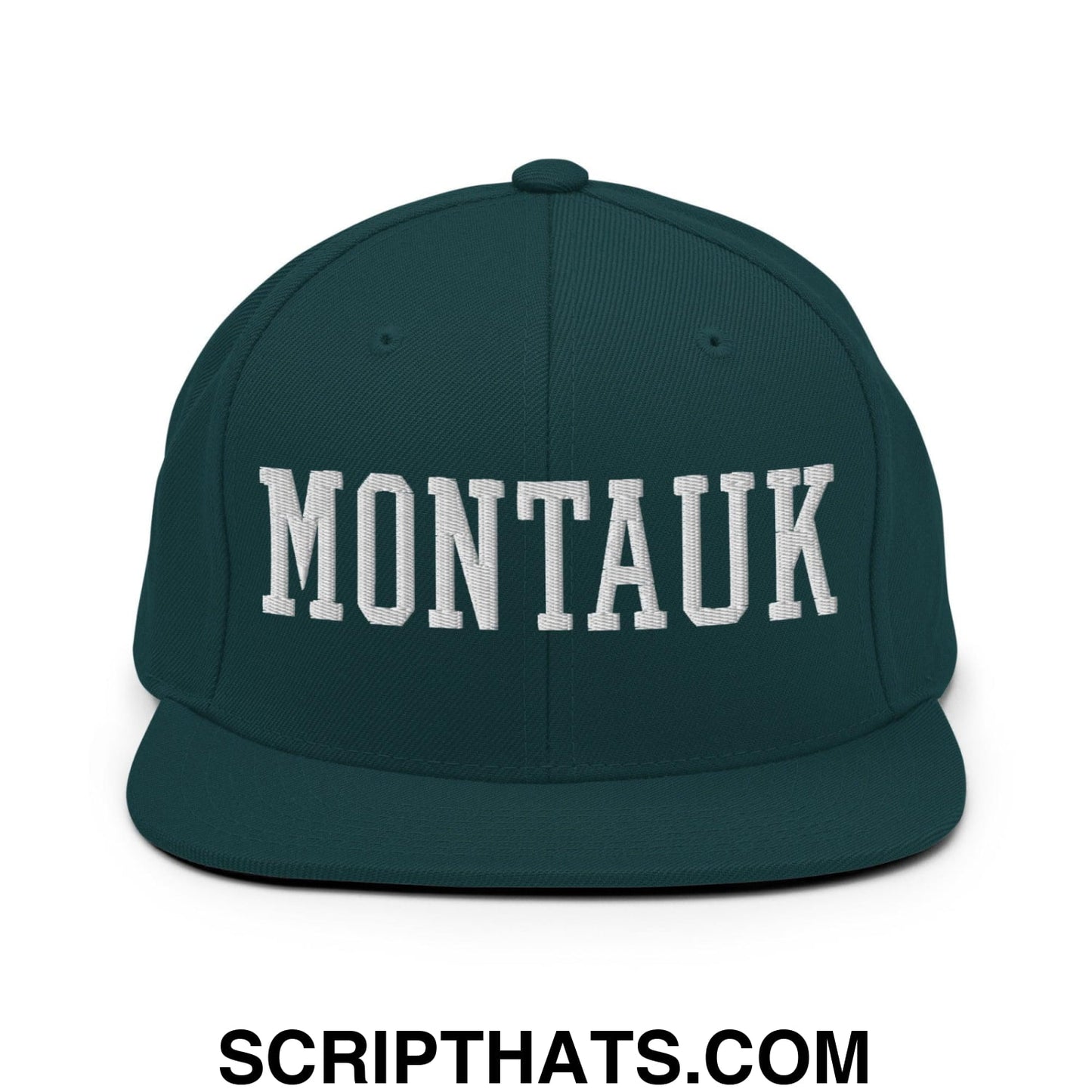 Montauk Varsity Letterman Block Snapback Hat Spruce