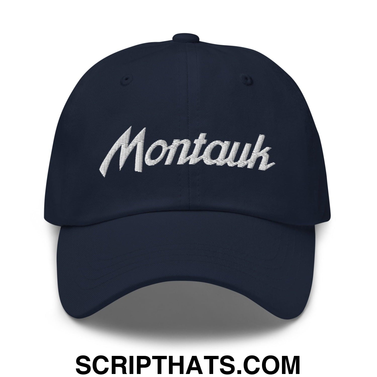 Montauk Vintage Sports Script Dad Hat Navy