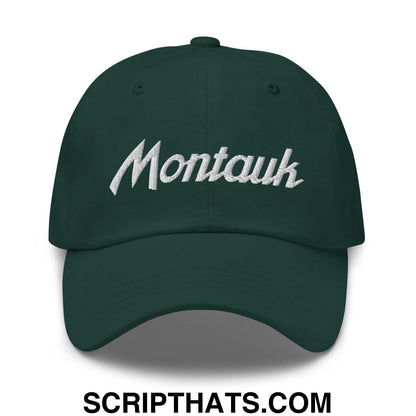 Montauk Vintage Sports Script Dad Hat Spruce