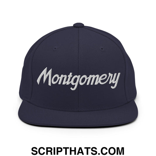 Montgomery Script Snapback Hat Navy