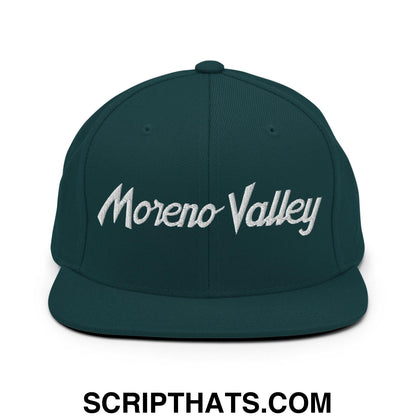 Moreno Valley Script Snapback Hat Spruce