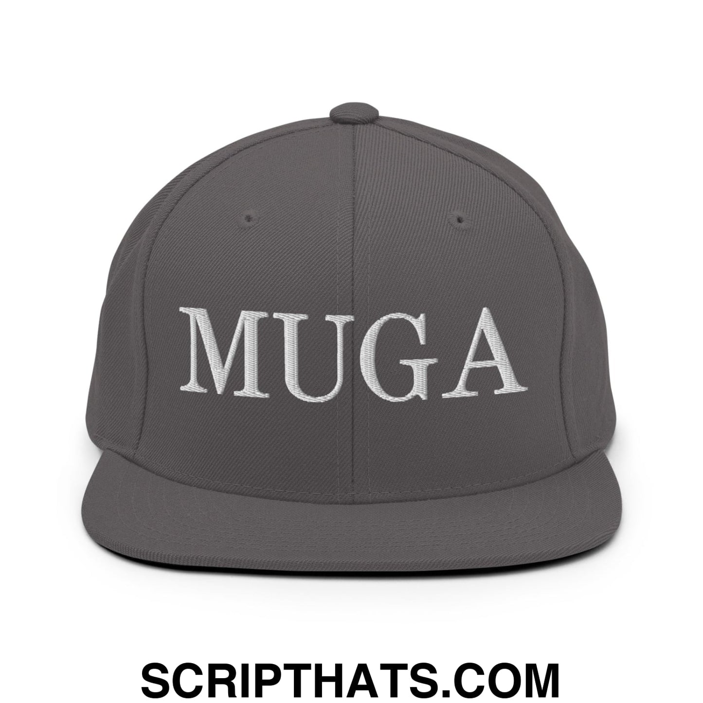 MUGA Make Ukraine Great Again Embroidered Flat Bill Brim Snapback Hat Dark Grey