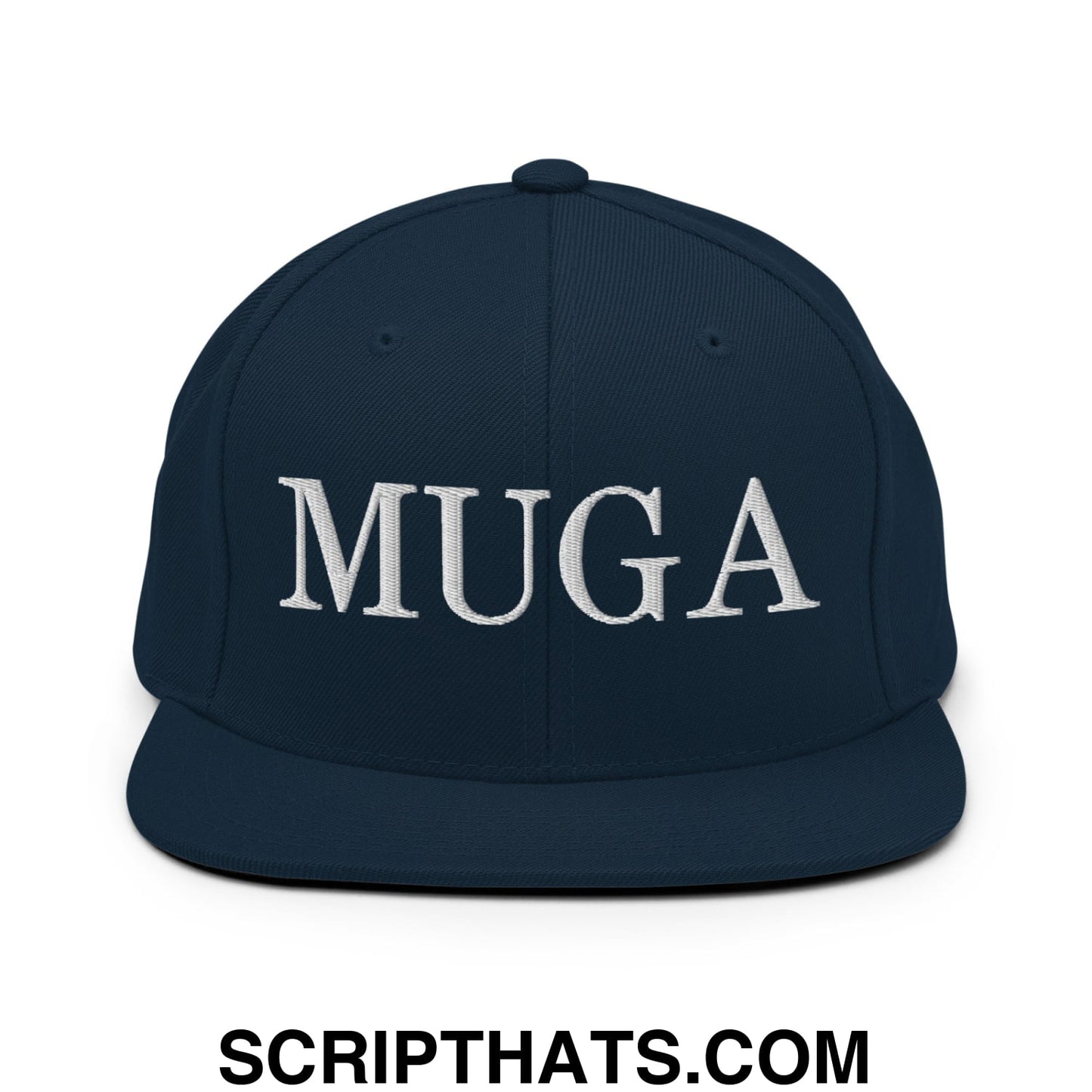 MUGA Make Ukraine Great Again Embroidered Flat Bill Brim Snapback Hat Dark Navy