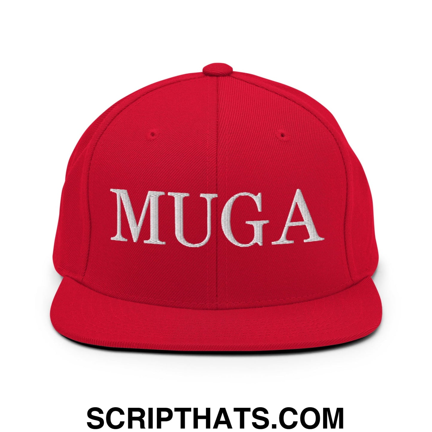 MUGA Make Ukraine Great Again Embroidered Flat Bill Brim Snapback Hat Red