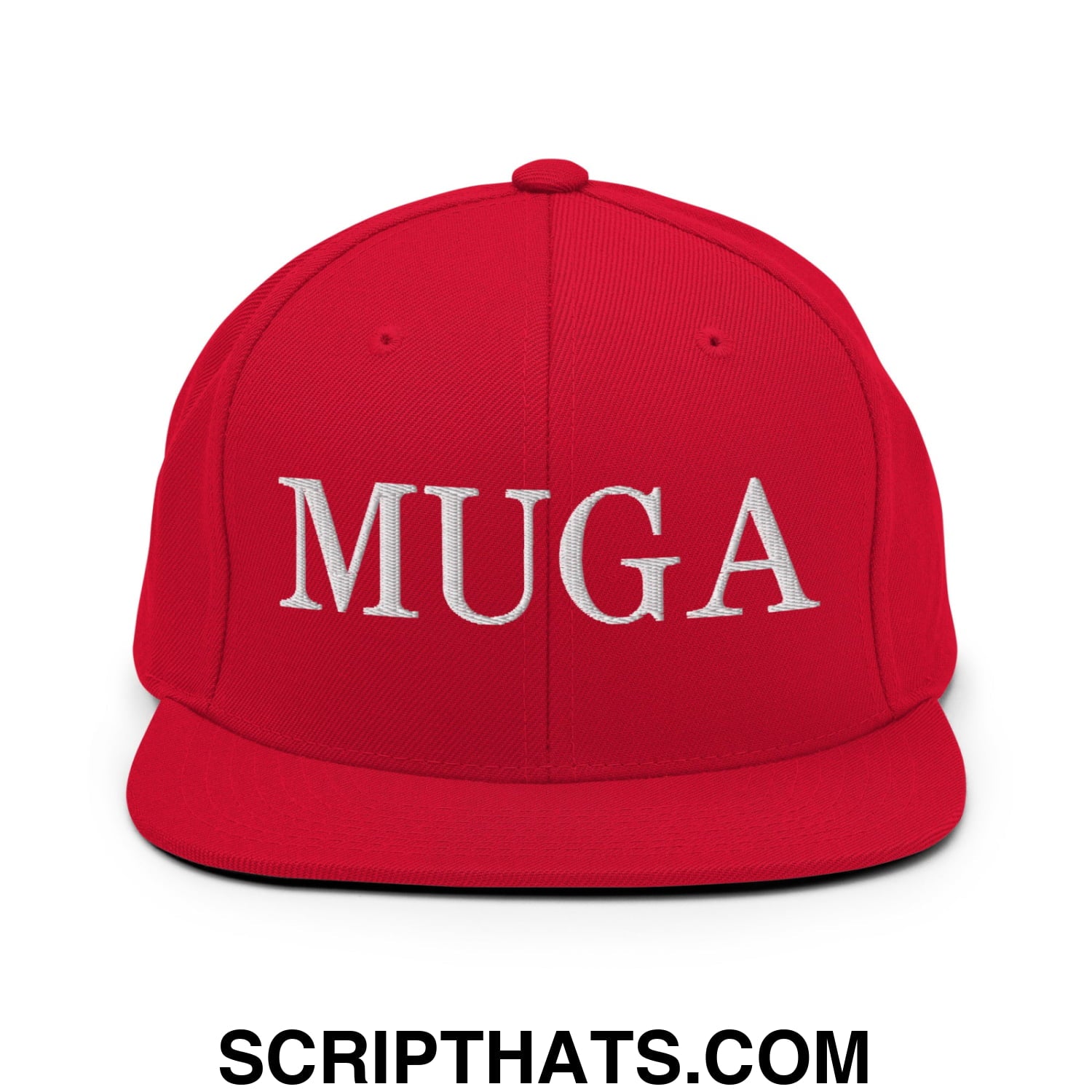 MUGA Make Ukraine Great Again Embroidered Flat Bill Brim Snapback Hat Red