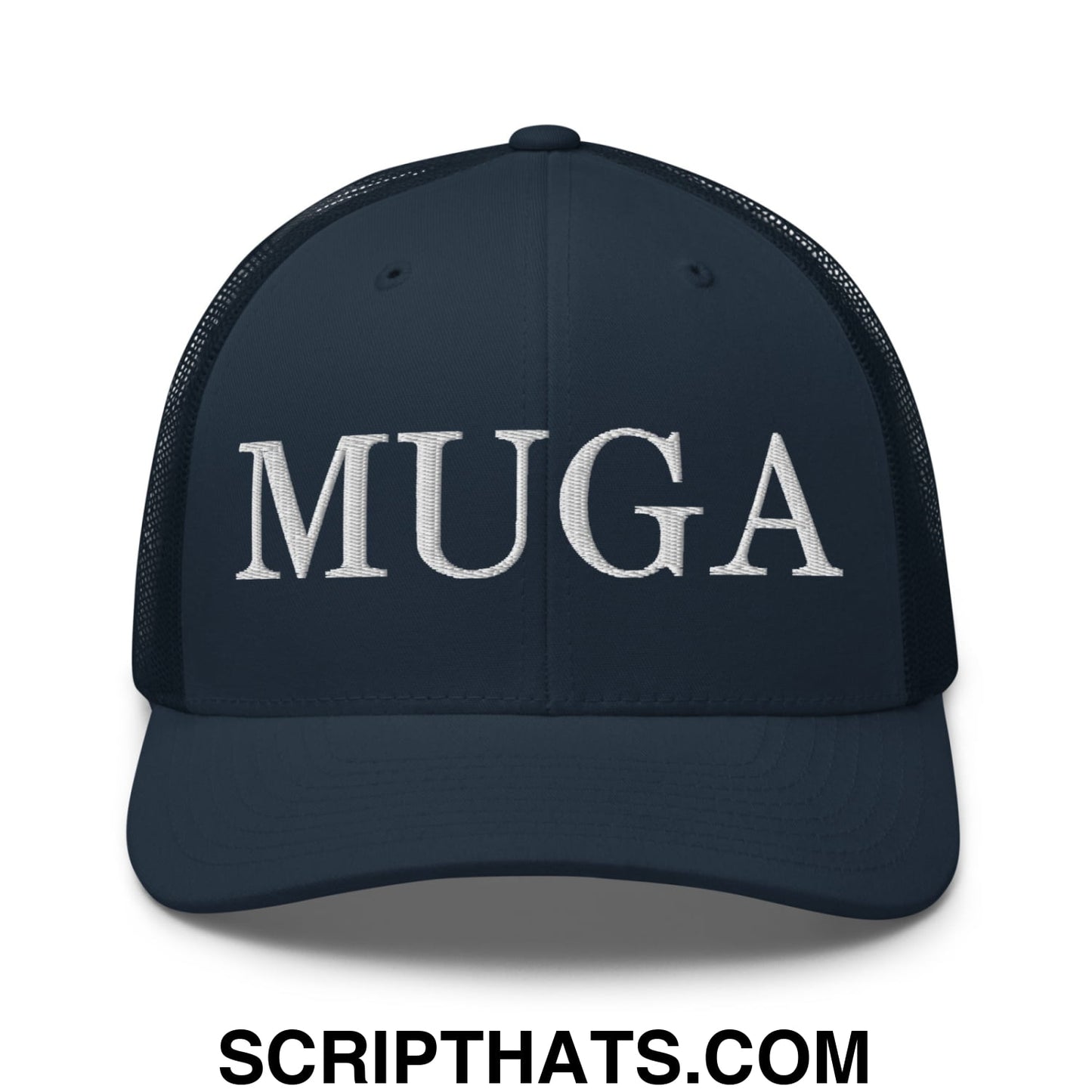 MUGA Make Ukraine Great Again Embroidered Mesh Trucker Hat Navy