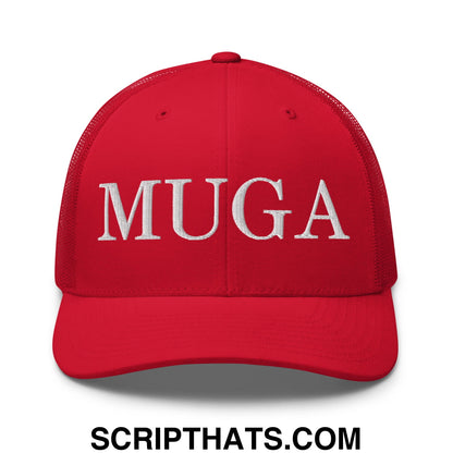 MUGA Make Ukraine Great Again Embroidered Mesh Trucker Hat Red
