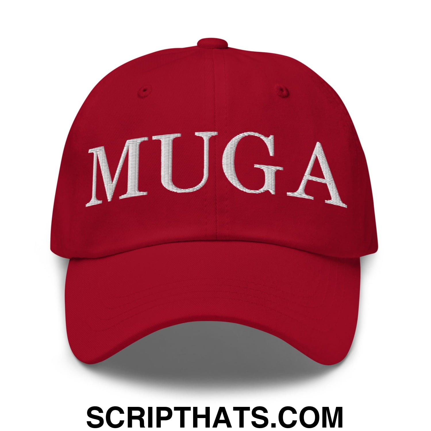 MUGA Make Ukraine Great Again Embroidered Unstructured Dad Hat Cranberry