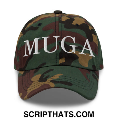 MUGA Make Ukraine Great Again Embroidered Unstructured Dad Hat Green Camo