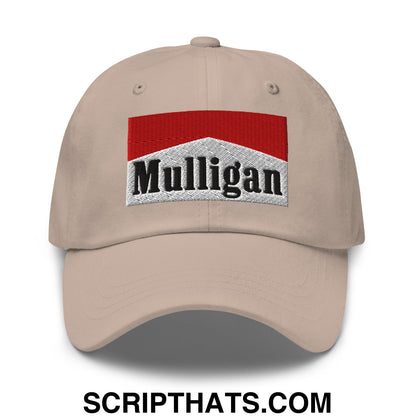 Mulligan Cigarette Red Embroidered Unstructured Golf Dad Hat Stone
