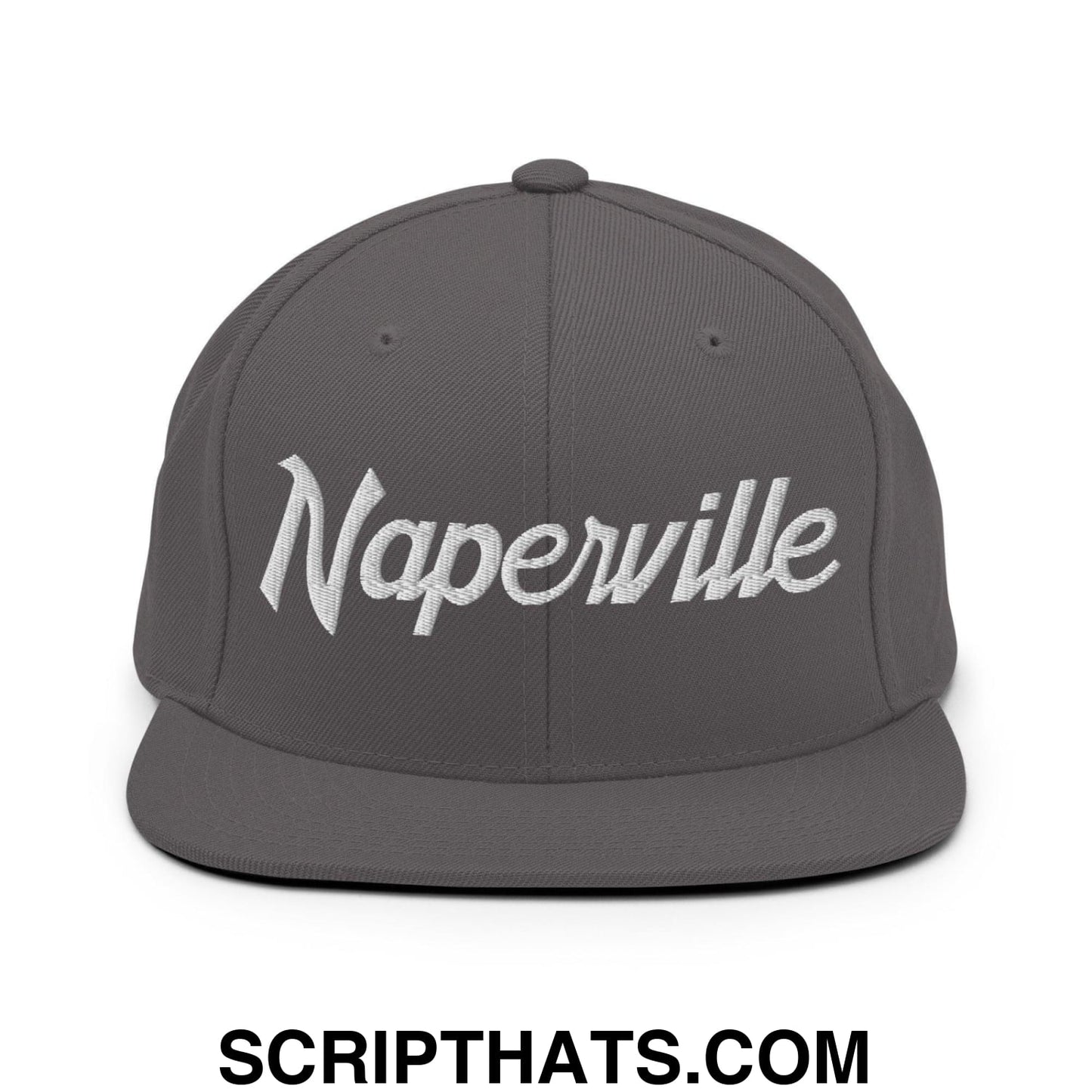 Naperville Script Snapback Hat Dark Grey