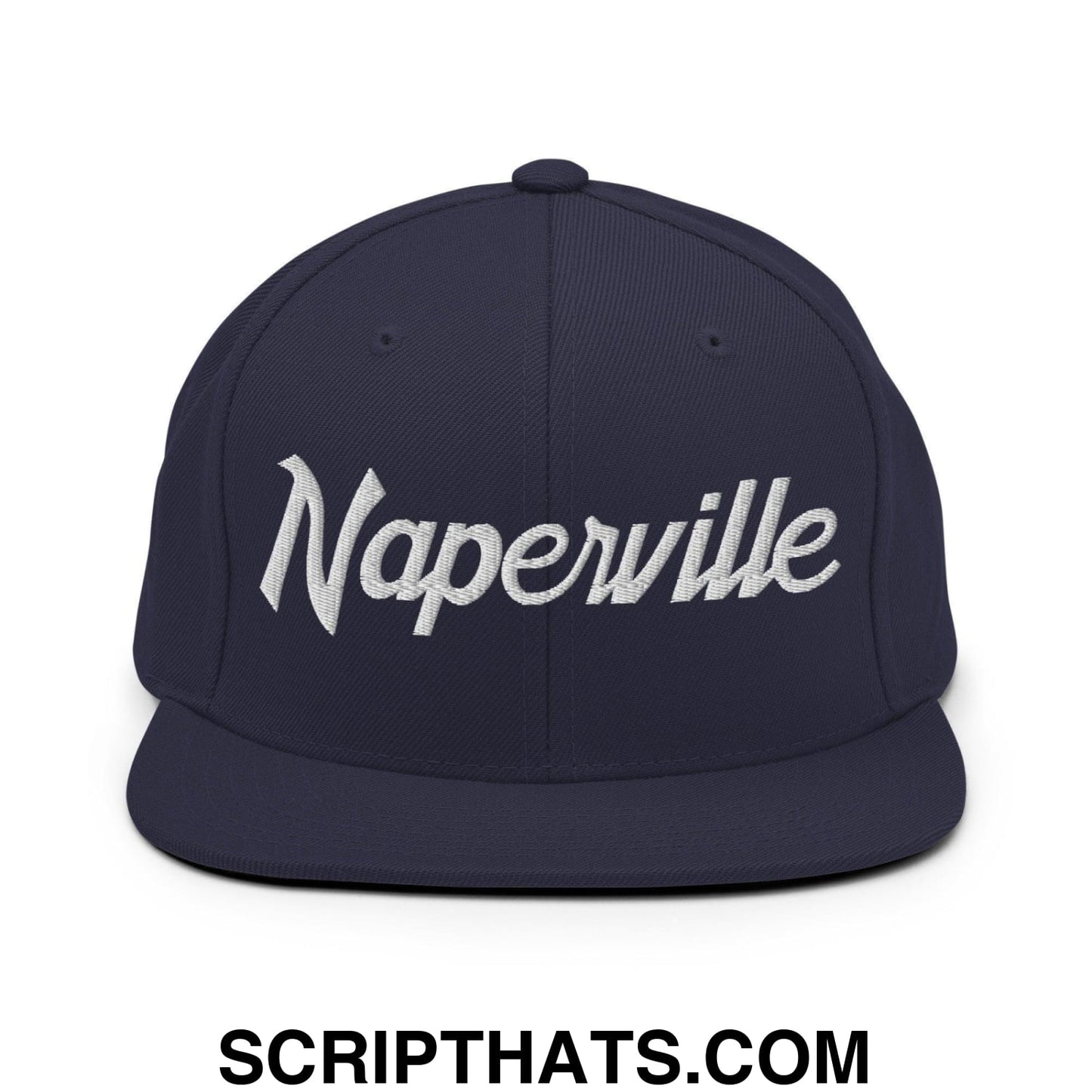 Naperville Script Snapback Hat Navy