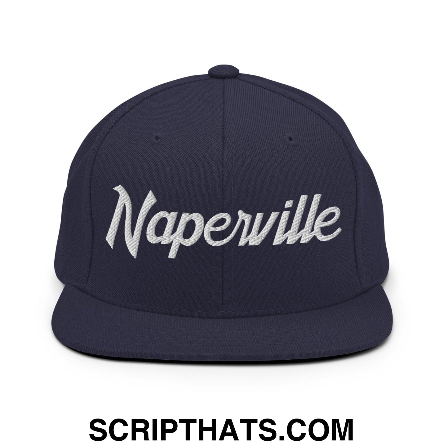 Naperville Script Snapback Hat Navy